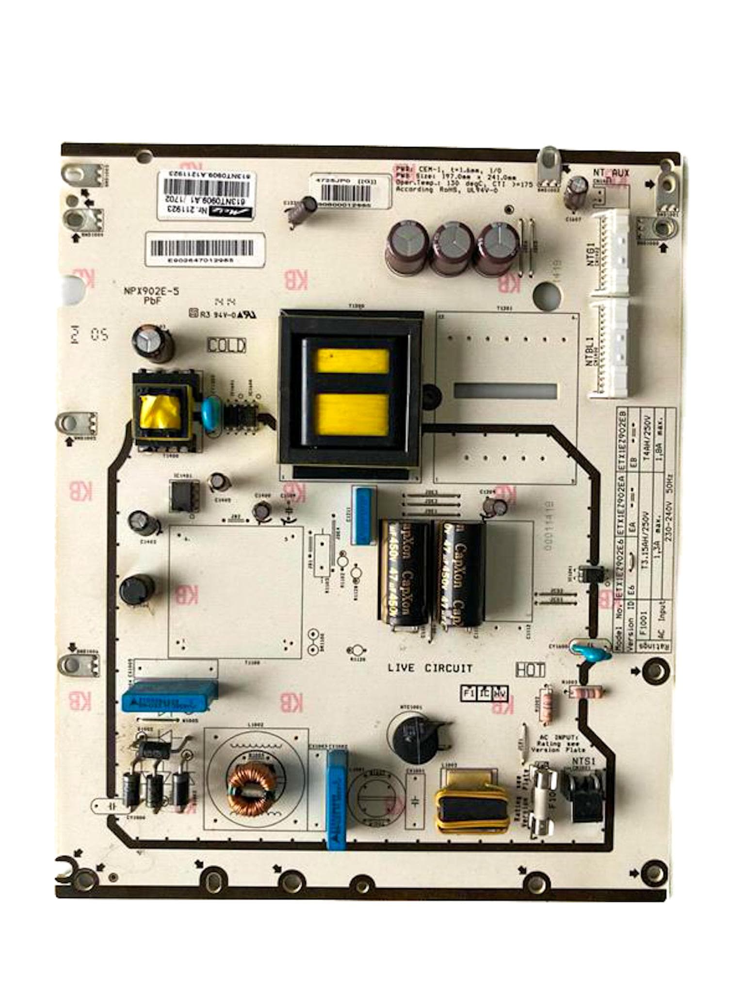Metz television power supply electronics repair